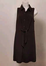 Nine West Womens Dressy Size Small Black Dress Sleeveless Mini