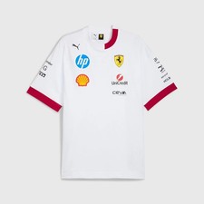 Scuderia Ferrari F1 Men's Miami GP 2025 Driver's OVERSIZED T-shirt - White XL