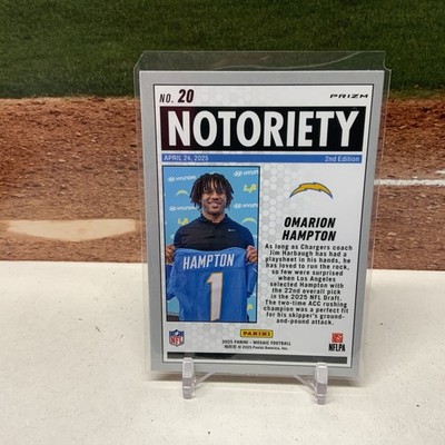 2025 Panini Mosaic Omarion Hampton Orange Mosaic Notoriety Rookie