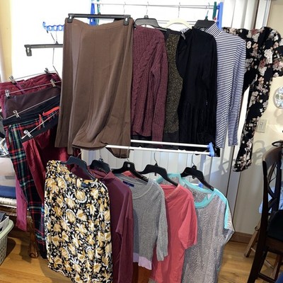 Women's Sz L 15Pc Top Pants Skirt Lot Simply Vera Jones New York Apt9 Premise