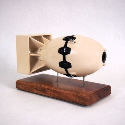 Atomic Bomb ''Fat Man'' Executive Desk Model - Wood Model on Stand