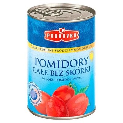 3850104073724 Podravka Pomidory całe bez skórki 400 g PODRAVKA