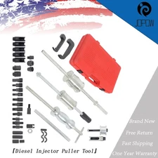 Auto Truck Diesel Injector Extractor Slide Hammer Puller Adapter Tool Kit Steel