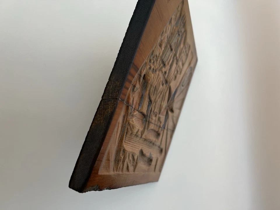 Arizona CNC 3D Relief Cut Wooden Sign Handmade Rustic Wall Art Southwest 11x11" - Image 2 of 3