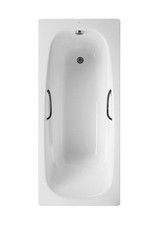 Roca Carla Eco 1700 x 700 Steel Bath with Anti slip, Legs & Grips 0TH A2215L2000