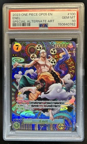2023 One Piece New Era Enel Special Card Alt Art #OP05-100 PSA 10 GEM MINT