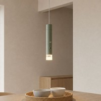 HäNgeleuchte Pendelleuchte Touchdimmer BlassgrüN Akku Led Taschenlampe H 120 Cm