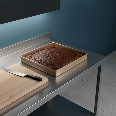 Baking Sheet Pan, Square Jelly Roll Bakeware, 11.02*11.02*1.38in Baking Tray
