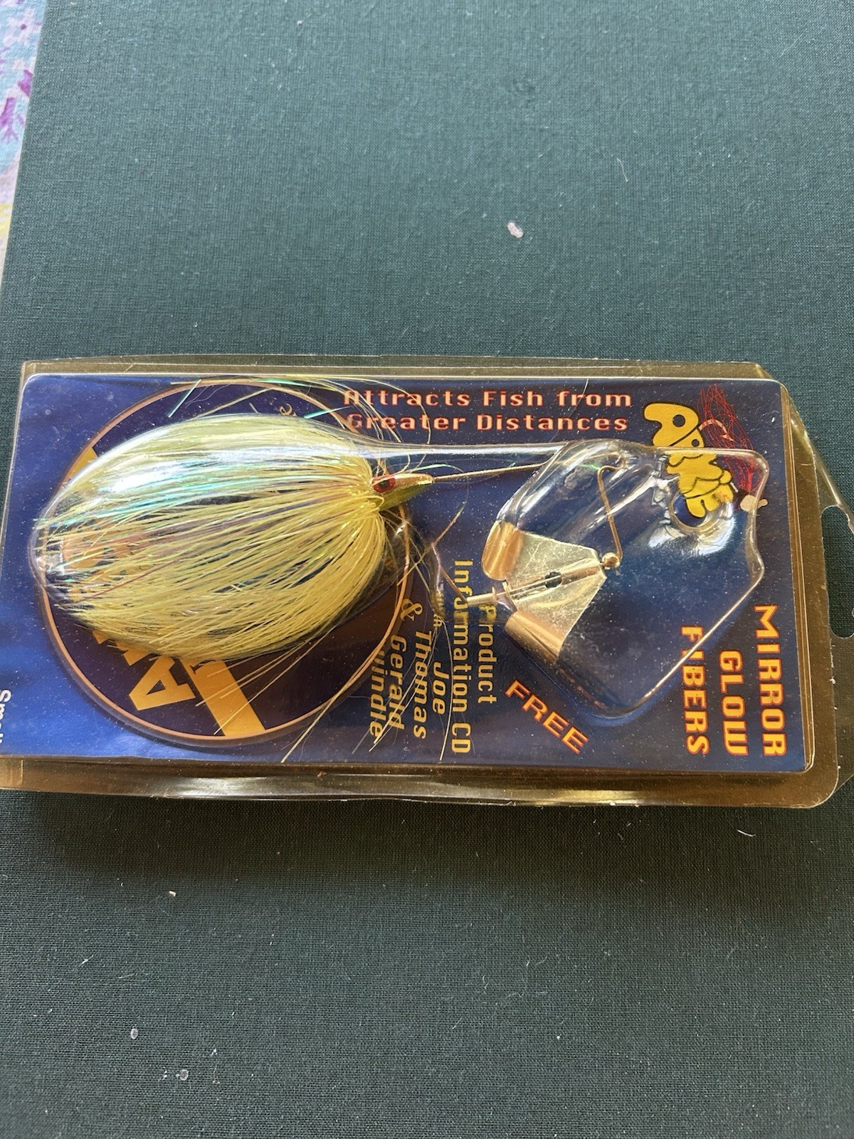 Arkie Mirror Glow Chartreuse Buzzbait Fishing Lure Vintage Made in USA - Image 4