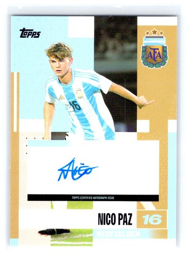 Topps Argentinien Team Set 2024-2025 Nico Paz Auto
