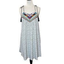 Freeway Size S Strappy Sundress NEW Boho Tassel Embroidered Southwest Festival 