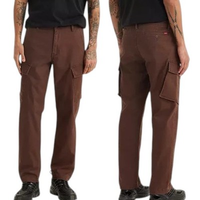 Levi's XX Taper Cargo Pants 31x32 38x32 Mens Brown Regular Fit Stretch Twill
