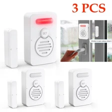Entry Door Alarm Wireless Voice Windows Reminder Loud 90 dB for Home Security ×3