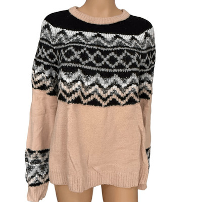 DG2 by Diane Gilman melange yarn Fair Isle Pullover Sweater Size 2X NWT