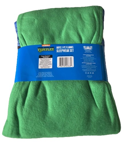 Nickelodeon Teenage Mutant Ninja Turtles 2-pc Flannel Sleepwear Set Size 8-New - Picture 9 of 11