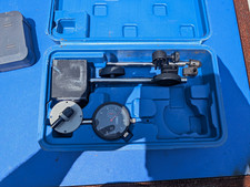 Fowler Dial Indicator Set w/ Magnetic Base, Clamp Mount  Blue Case