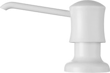 White Sink Soap Dispenser for Kitchen Sink White , Built-in and Refill-from-Top