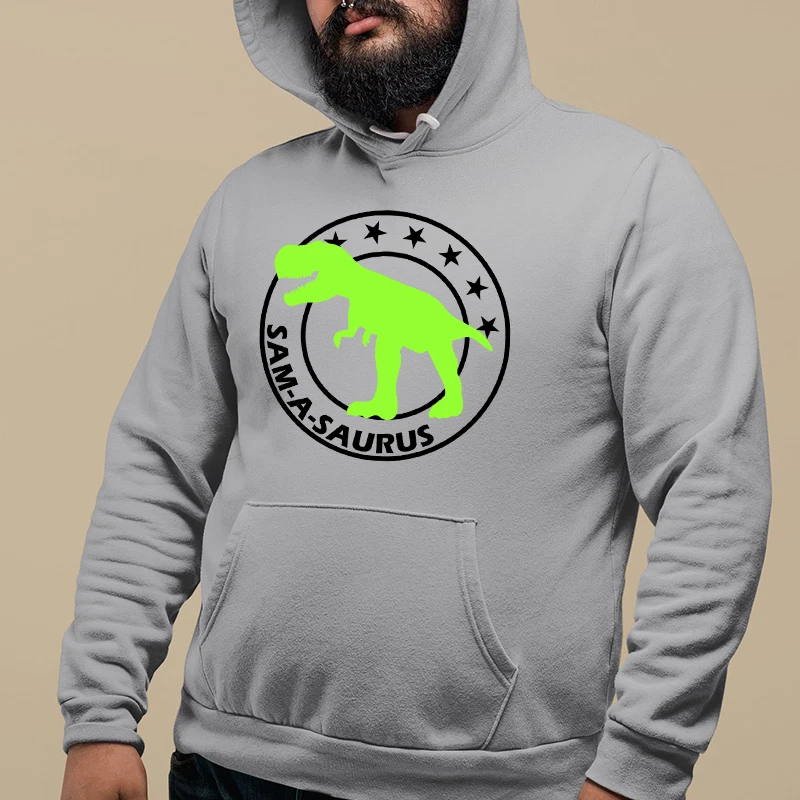 Personalised Custom Dinosaur Hoodie Fun Dino Jurassic Themed Party Gift