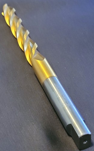 .6299"/.6297" X 9-3/8" Flat Bottom Drill 3 Flute Solid Carbide Tin Coated 180° P - Picture 3 of 6