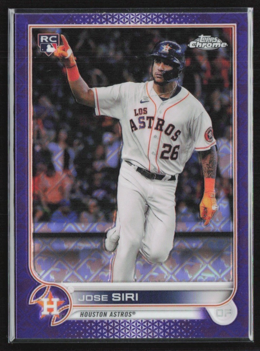 Jose Siri 2022 Topps Chrome Logofractor Purple RC /250 #9 Houston Astros