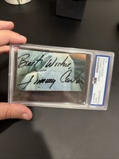 PRESIDENT JIMMY CARTER SIGNED CUT SIGNATURE PSA DNA CERTIFIED COA AUTOGRAPHED