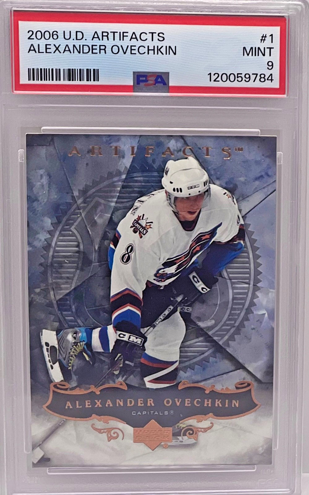 2006 UD Artifacts #1 Alexander Ovechkin PSA 9 MINT Capitals