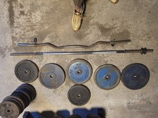 Heavy Metal Cast Iron Exercise Weights Gym Home Fitness