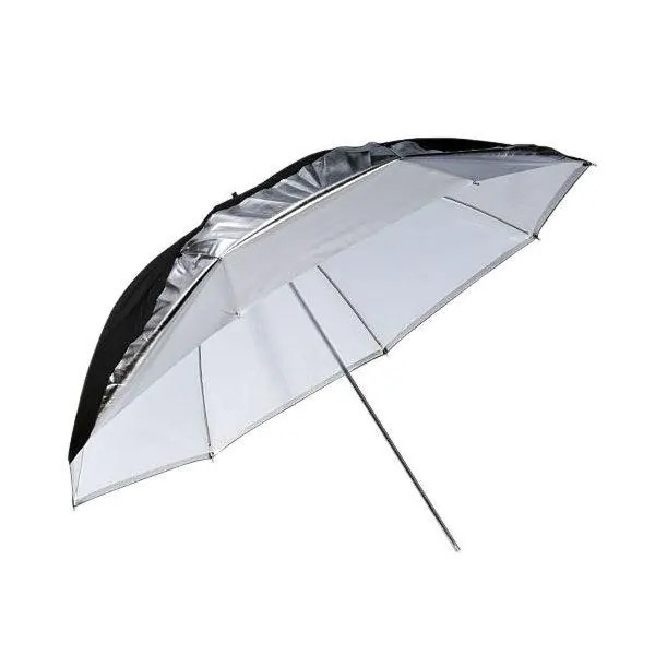 Ombrello d101 ub-006 40 nero,bianco,argento - Immagine 2