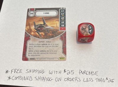 Star Wars Destiny Convergence #137 V-Wing With Die
