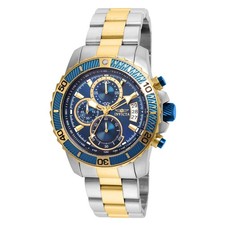 Invicta 22415 Men's Blue Dial Two Tone Bracelet Chrono Date Watch