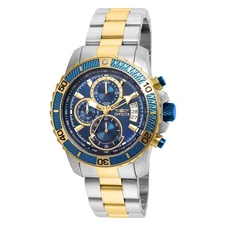 Invicta 22415 Men's Blue Dial Two Tone Bracelet Chrono Date Watch