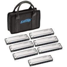 Professional Diatonic Harmonica Set of 7 - Blues, Folk, Rock