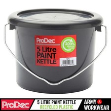 Plastic Paint Kettle Buckets Tubs w/ Lids + Handle for Paint Craft Container Pot