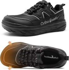 Men's Orthopedic Diabetic SZ 9 Extra Wide Width Toe Box Walking Shoes: Sneakers