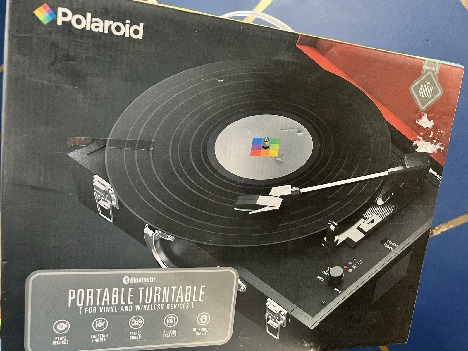 Polaroid PBT4000 Bluetooth Turntable with Vintage Style-image
