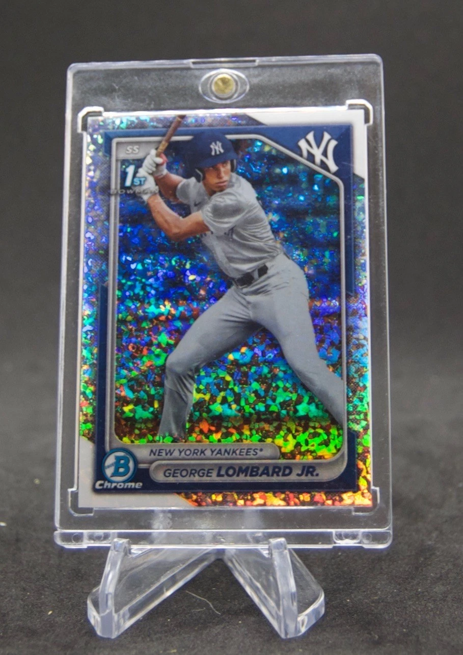2024 Bowman Chrome GEORGE LOMBARD JR Mini Diamonds Refractor RC #BCP-79 YANKEES