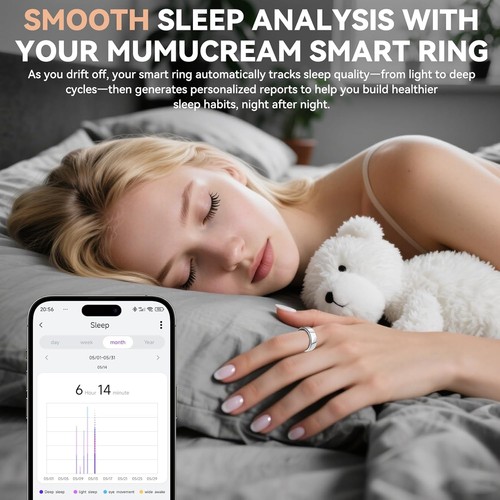 Smart Ring, Health Fitness Tracker with Sleep/Blood Pressure/Oxygen Monitoring - Picture 2 of 26