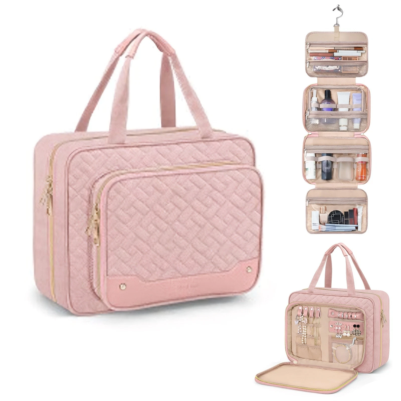 Travel Cosmetic Makeup Bag Toiletry Hanging Organizer Storage Case Pouch Women