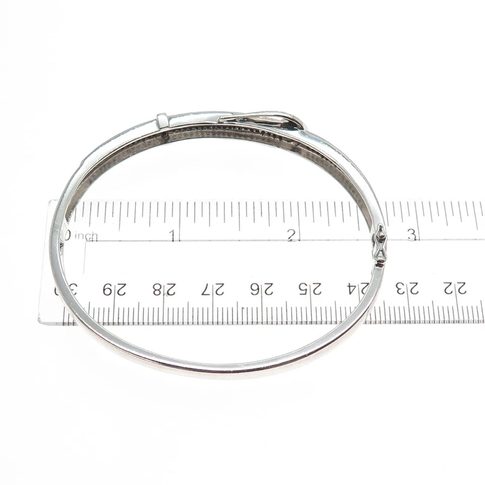 925 Пробы реальный синий и белый бриллиант ремень пряжка браслет 7,25» - Изображение 2 из 4