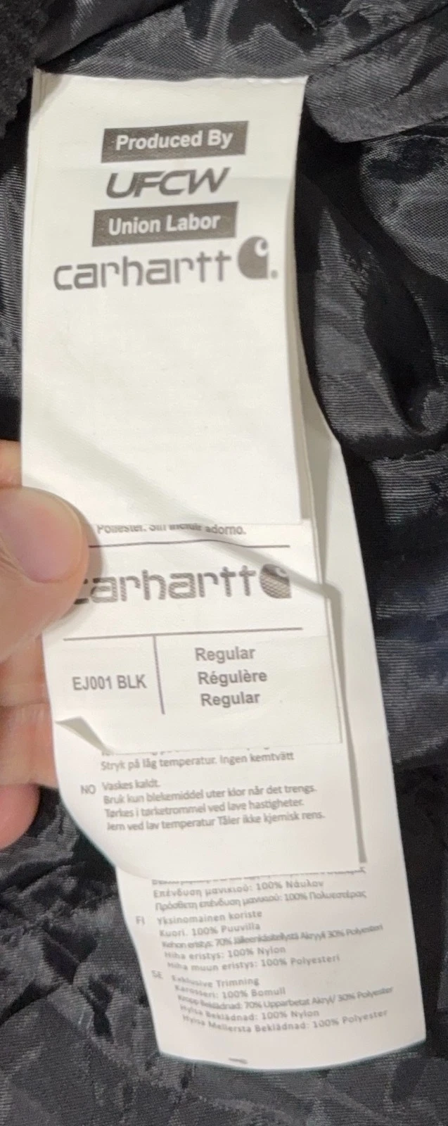 Reworked Carhartt Patchwork Corduroy Jacket S Brown Olive Colorblock Quilted image 5