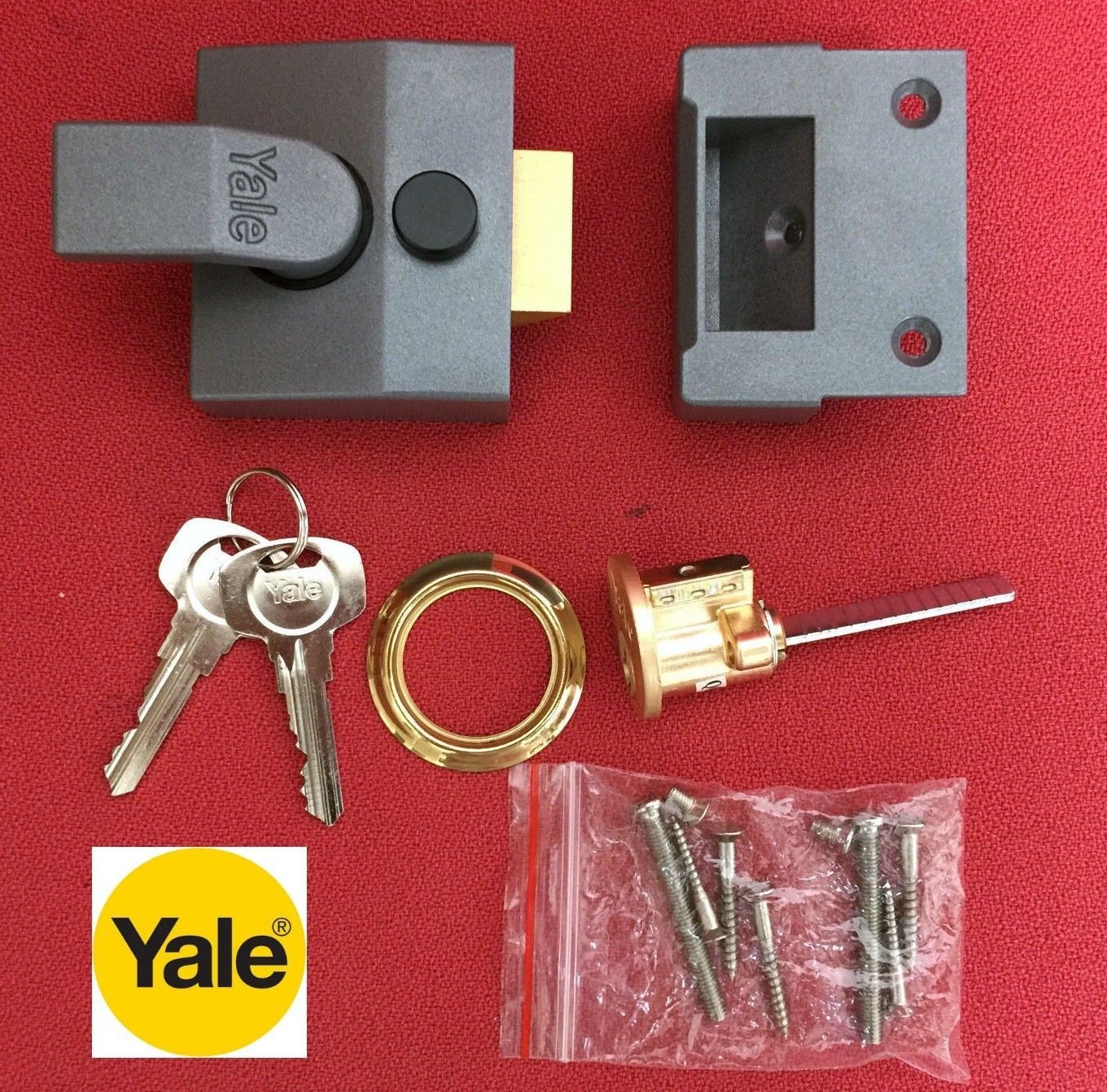 Yale Locks Dark/Grey 630085001702 85 Deadlocking Nightlatch 40Mm Backset Dmg Finish Box - Image 2
