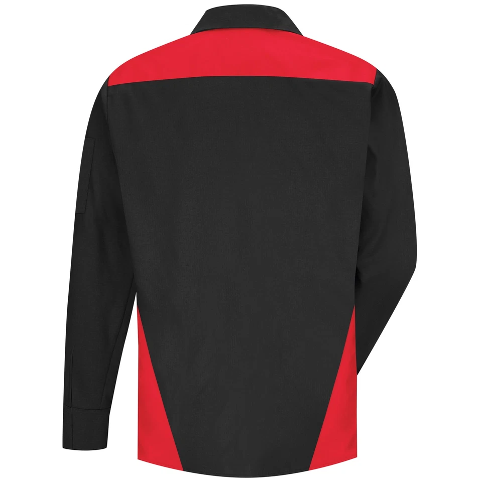 Red Kap Men's Long Sleeve Tri-Color Shop Shirt - Image 2 of 4