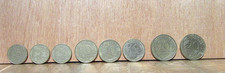 LOT OF 8 -FRANCE COINS 5 CEMTIMES 10 CENTIMES 20 CENTIMES 1966-1981