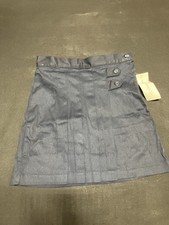 Classroom Girls Navy Solid Skort Short Straight Button Zip Closure Size 8