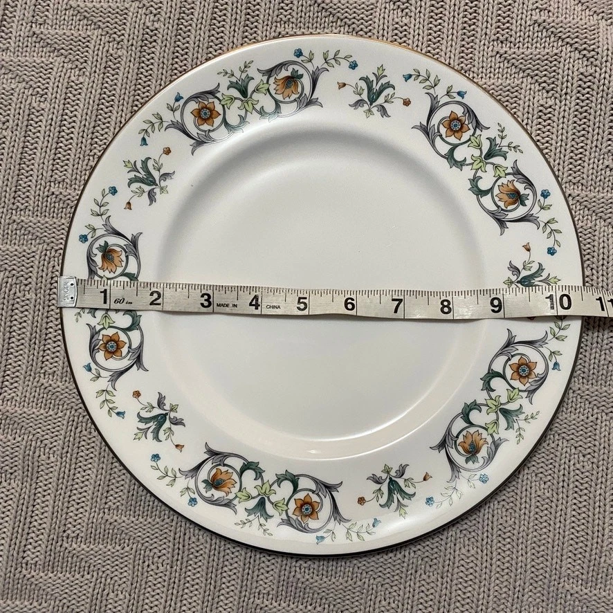 Plato de cena Royal Doulton verde floral vendedor muestra Foto 4 de 4