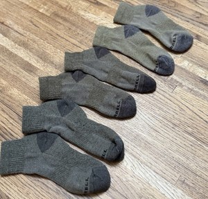 Merrell Unisex Adult Wool Hiking Ankle Socks 3-Pairs Medium - Large Green