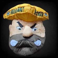 Vintage Green Bay Packers Cheese Head NFL Team Heroes Plush Stuffins Pillow 1997