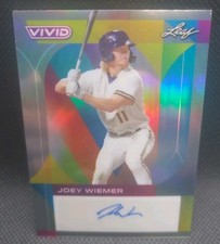 RARE JOEY WIEMER 40 AUTO CARD RC 2023 LEAF VIVID BASEBALL Rookie