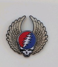 Grateful Dead Winged Steal Your Face Embroidered Patch 3.1/4" x 3.1/4" New Licen