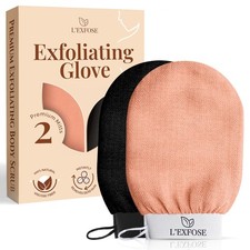 Kessa Hammam Deep Exfoliating Glove 2pc - Ideal Mothers Day Gifts for Mom Kor...